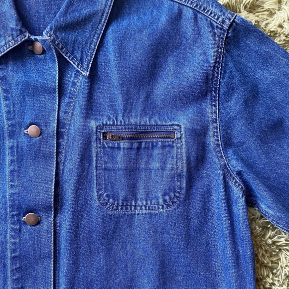 Vintage Uycycled Crossroads Denim Jacket W/ Custom Nirvana Embroidered Patch - Picture 6 of 16